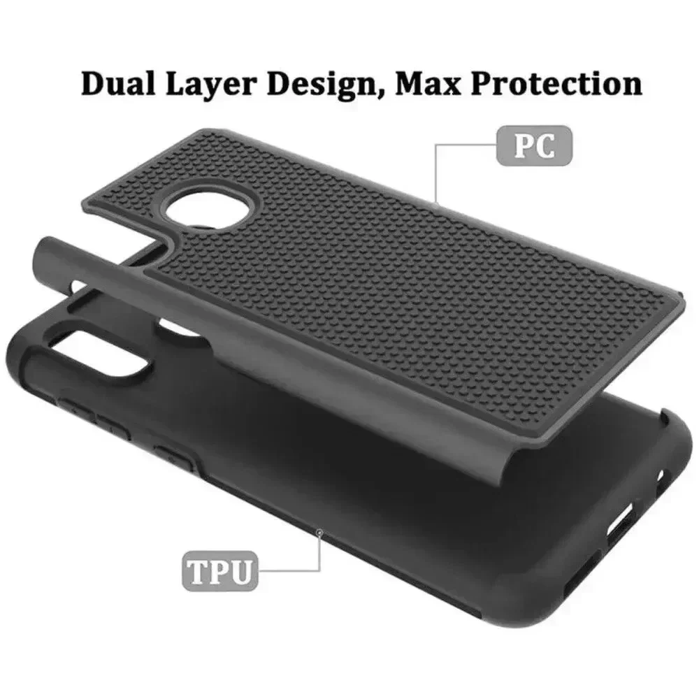 Dahkoiz Hybrid Case‎ For Galaxy A20 A30 Mint Green Gray 2 Screen Protectors
